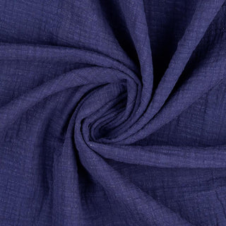 Navy Blue Double Gauze Fabric