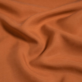 Burnt Orange Tencel Linen Mix Fabric