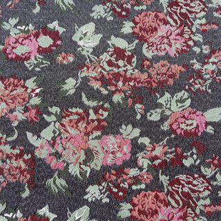 Antique Rose Jacquard Cotton Mix Fabric