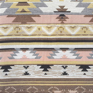 Coral Woodstock Jacquard Weave Cotton Mix Fabric