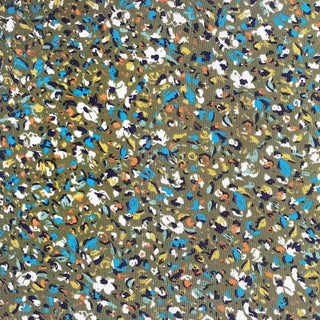 Summer Hedgerow Bronze Green Viscose Fabric