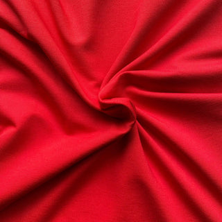 Red French Terry Cotton Jersey Fabric