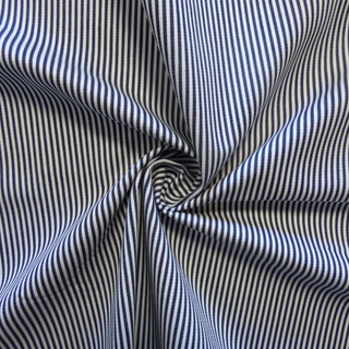 Oxford Navy/White Stripe Stretch Denim Fabric
