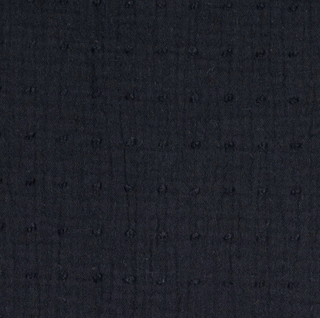 Dobby Spot Double Gauze Fabric Black