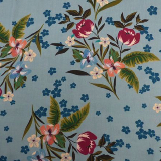 Tulip Cascade Challis Lawn Fabric