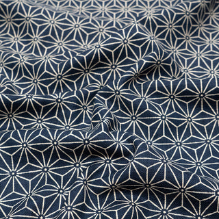 Sevenberry Indigo Grid Cotton Fabric